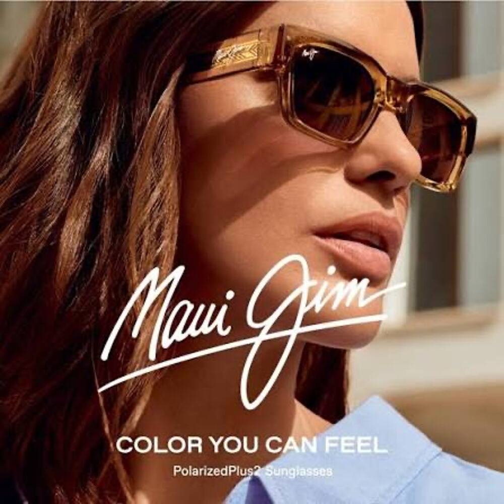 MAUI JIM Beige Brown Tan Kenui Clear Acetate Frame $399 Polarized Sunglasses